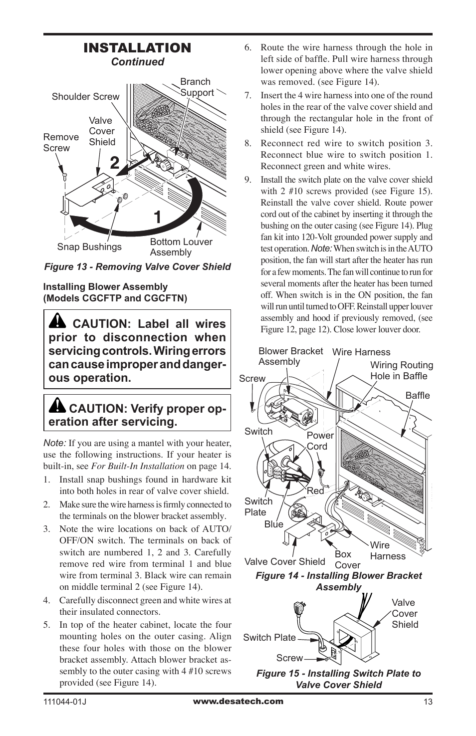 Installation | Desa CGCFTP  EN User Manual | Page 13 / 32