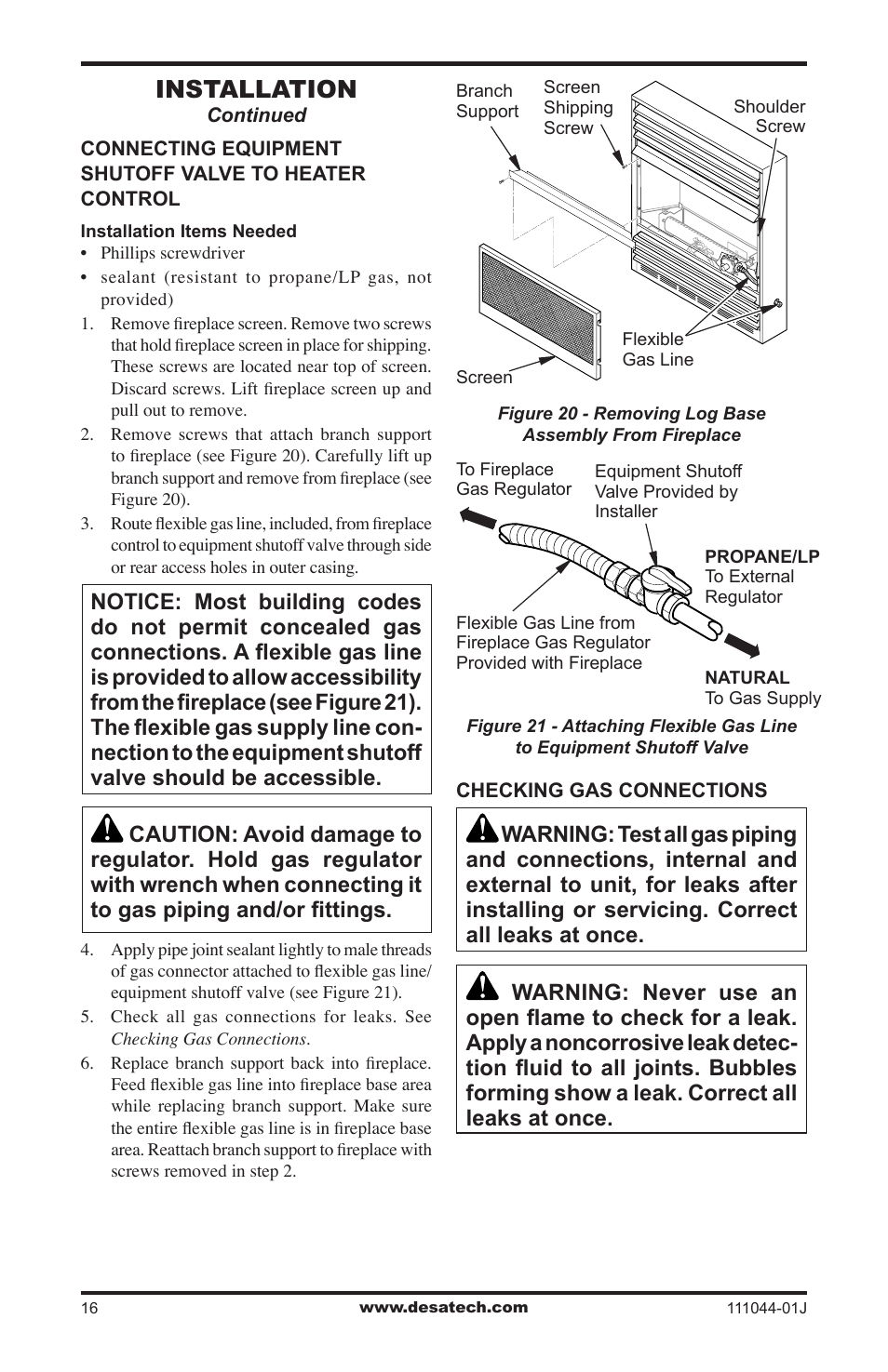 Installation | Desa CGCFTP  EN User Manual | Page 16 / 32