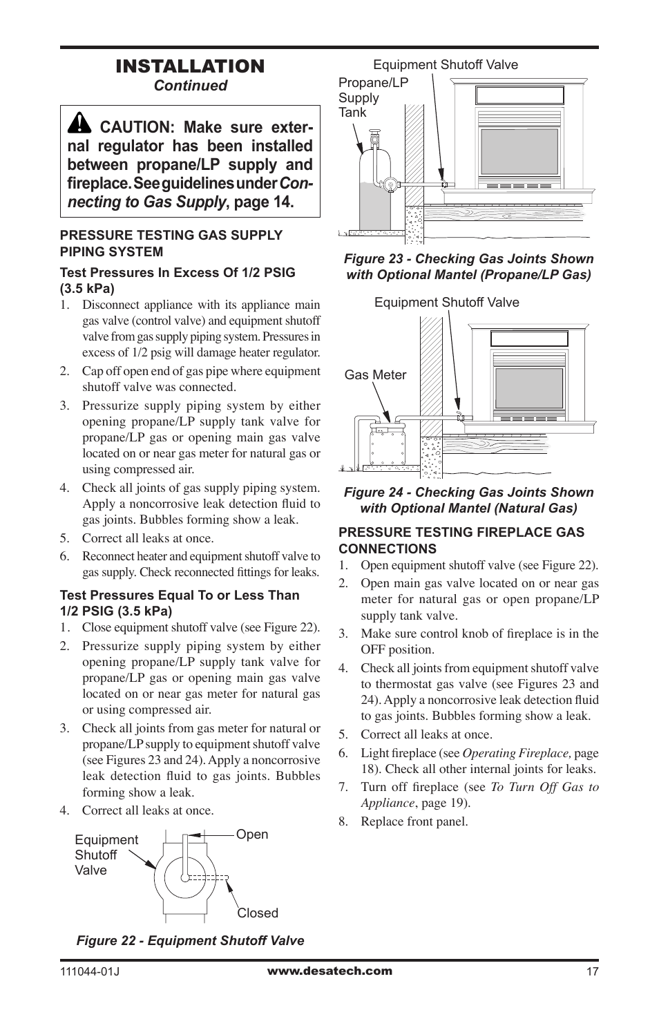 Installation | Desa CGCFTP  EN User Manual | Page 17 / 32