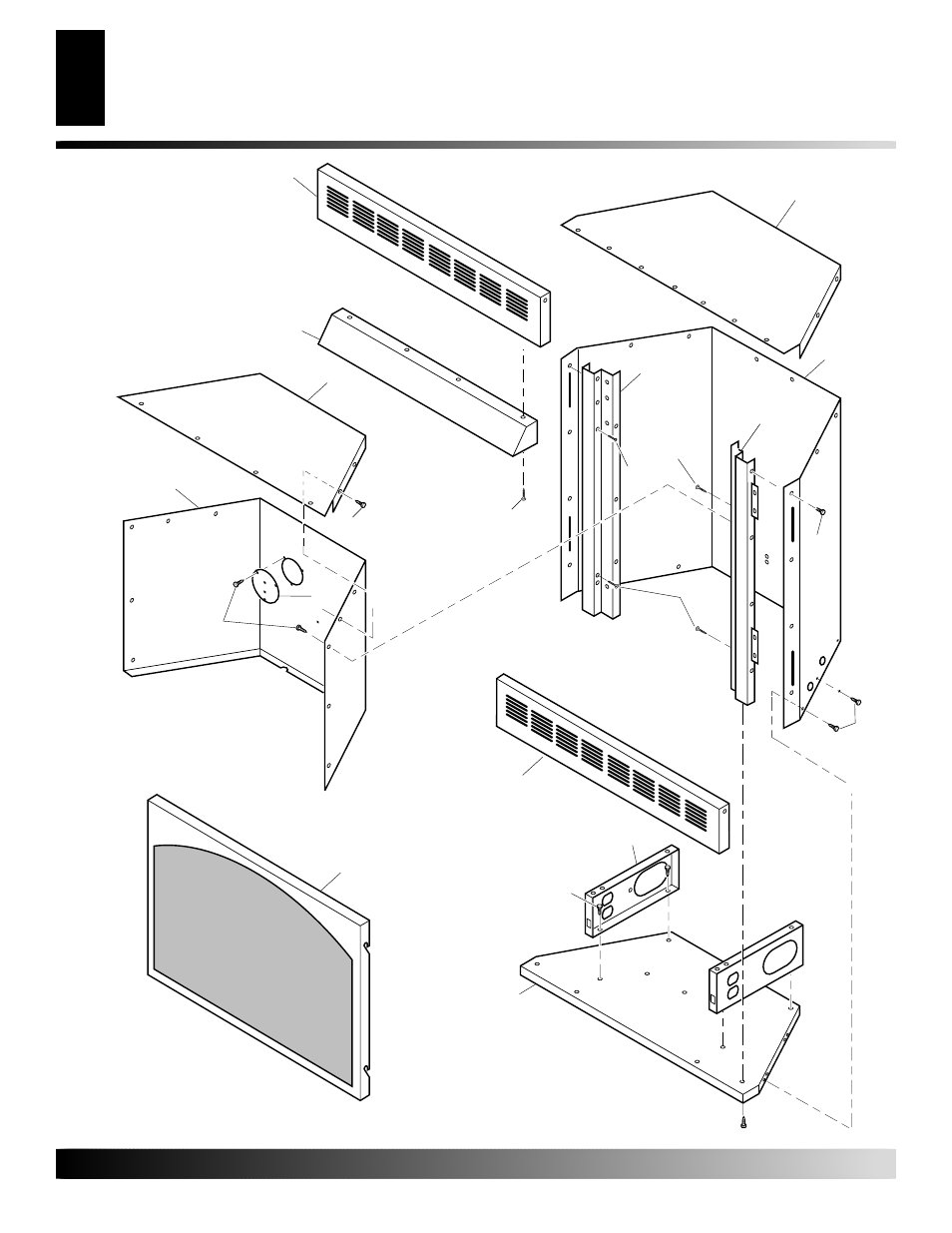 Illustrated parts breakdown, Firebox vygf33prb vygf33nrb | Desa YGF33PRB User Manual | Page 28 / 40