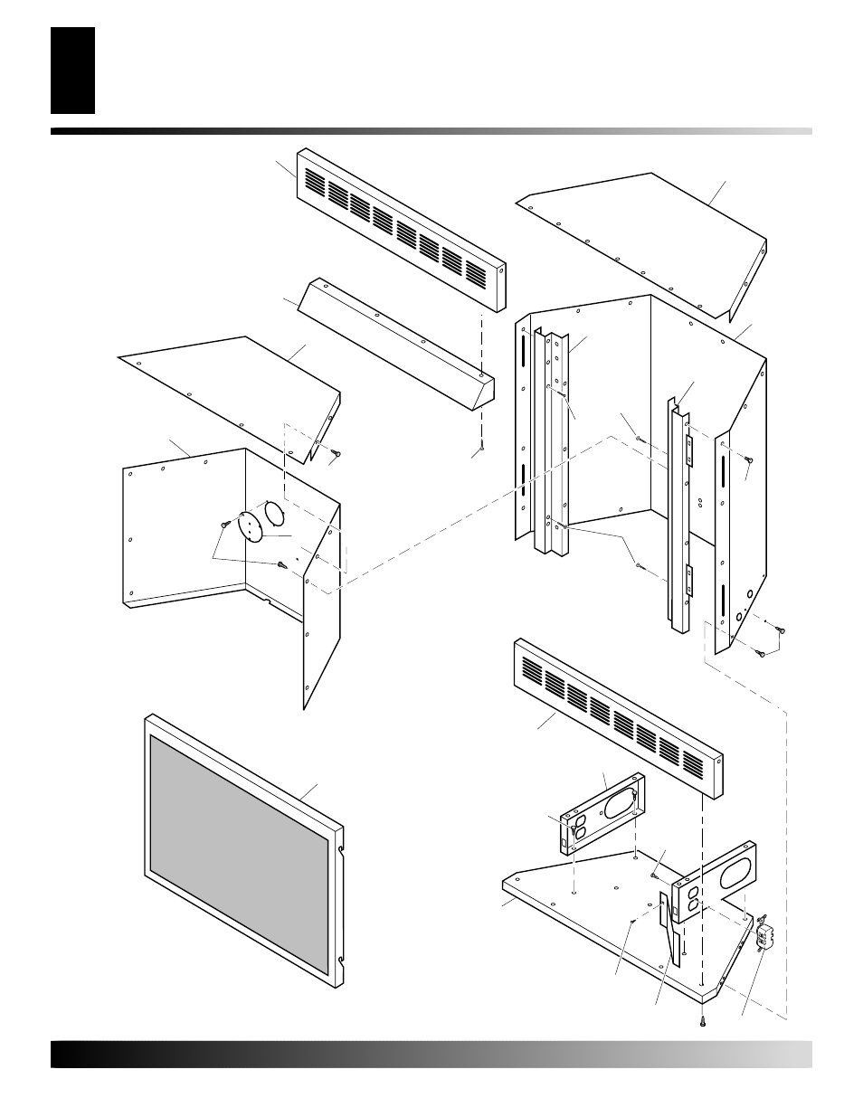 Illustrated parts breakdown, Firebox fpvf33pra fpvf33nra | Desa YGF33PRB User Manual | Page 32 / 40