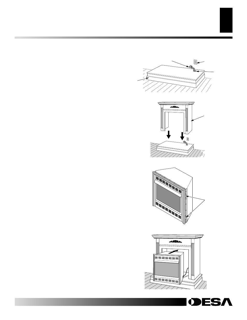 Installation, Continued | Desa YGF33PRB User Manual | Page 9 / 40