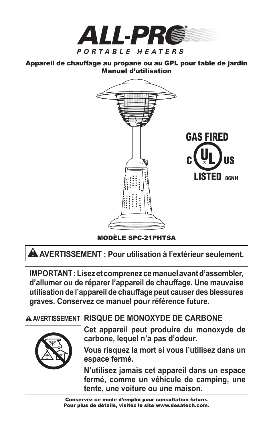 Desa SPC-21PHTSA User Manual | Page 29 / 44