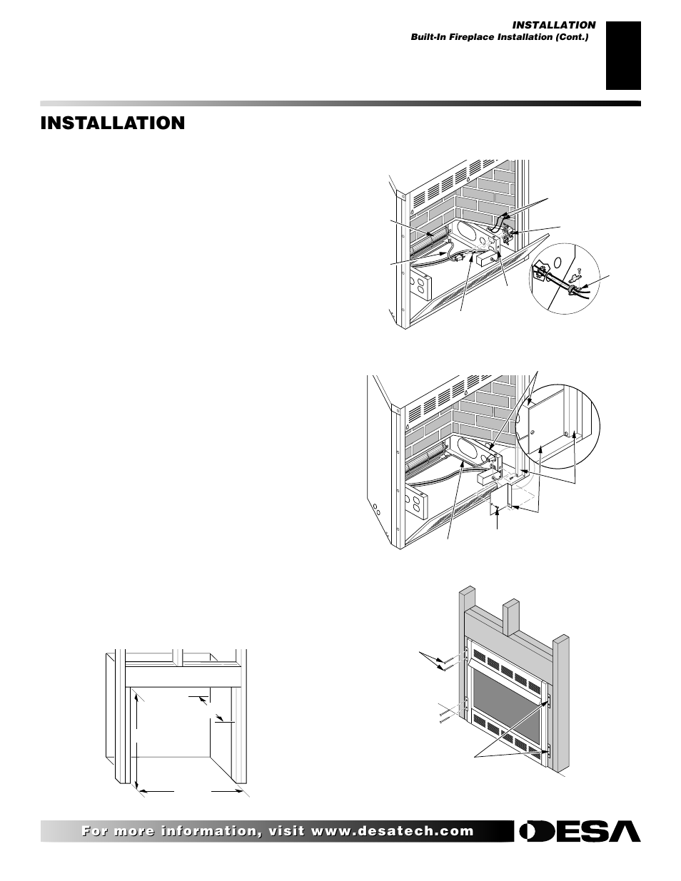 Installation, Continued | Desa LMFP33NR User Manual | Page 11 / 34