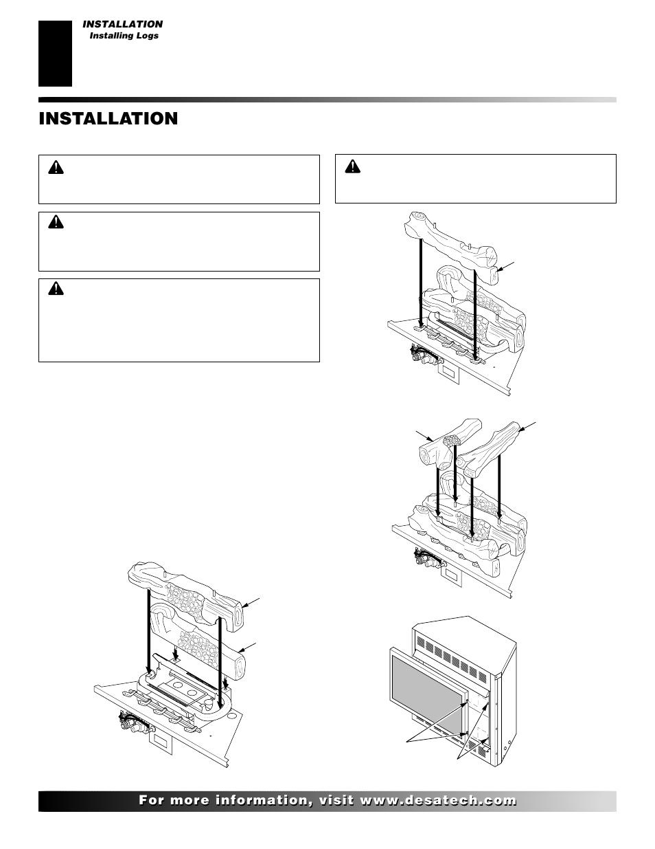 Installation | Desa LMFP33NR User Manual | Page 16 / 34