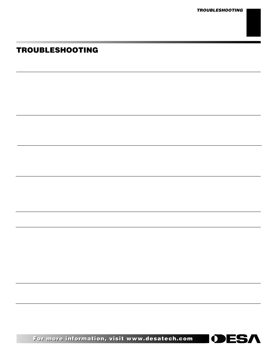 Troubleshooting, Continued | Desa LMFP33NR User Manual | Page 23 / 34