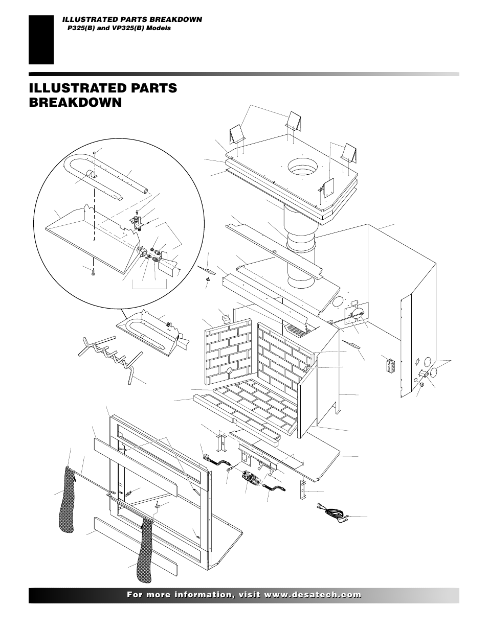 Illustrated parts breakdown | Desa P324 User Manual | Page 24 / 28