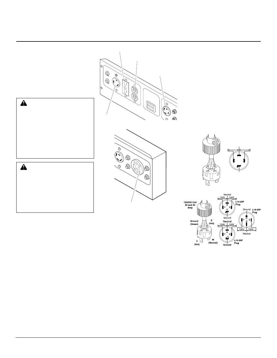 Owner’s manual, Operation, Power cord and plug requirements | Using receptacle, General information | Desa PGH7500IE User Manual | Page 11 / 26