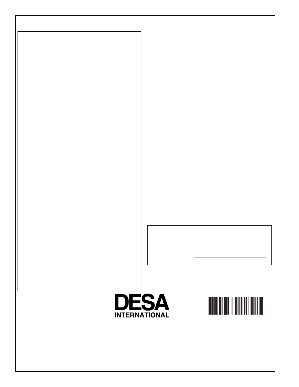 Warranty and repair service | Desa RJ70 User Manual | Page 18 / 18