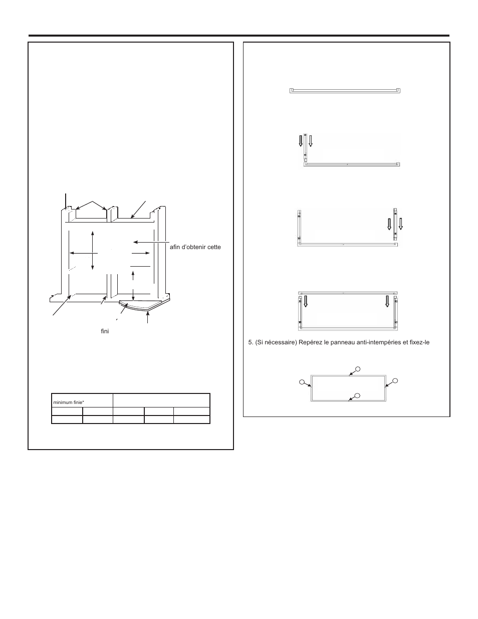 Instructions d’installation, Étape 1: préparation du mur, Étape 2 | Assemblage de la gaine murale | GE Room Air Conditioner Quick Snap Wall Sleeve Installation Guide User Manual | Page 7 / 10