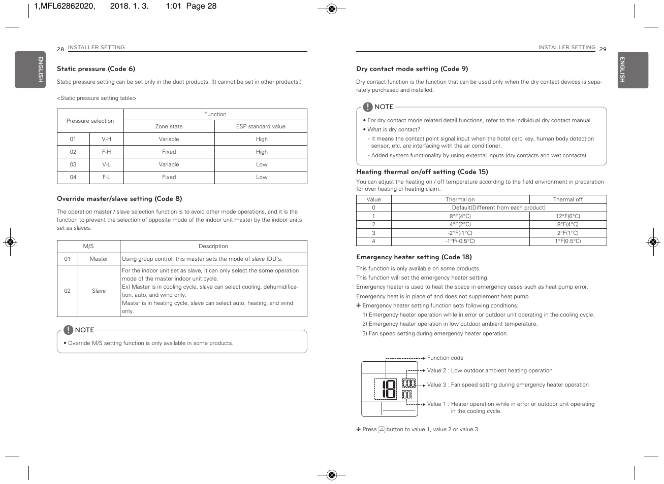 LG Simple Remote Controller Thermostat Use and Care Guide User Manual | Page 15 / 34