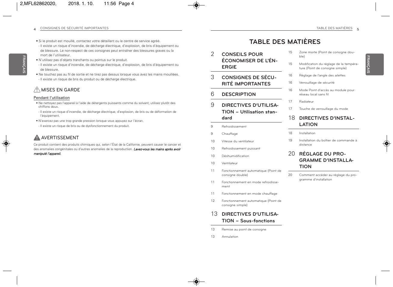 LG Simple Remote Controller Thermostat Use and Care Guide User Manual | Page 20 / 34