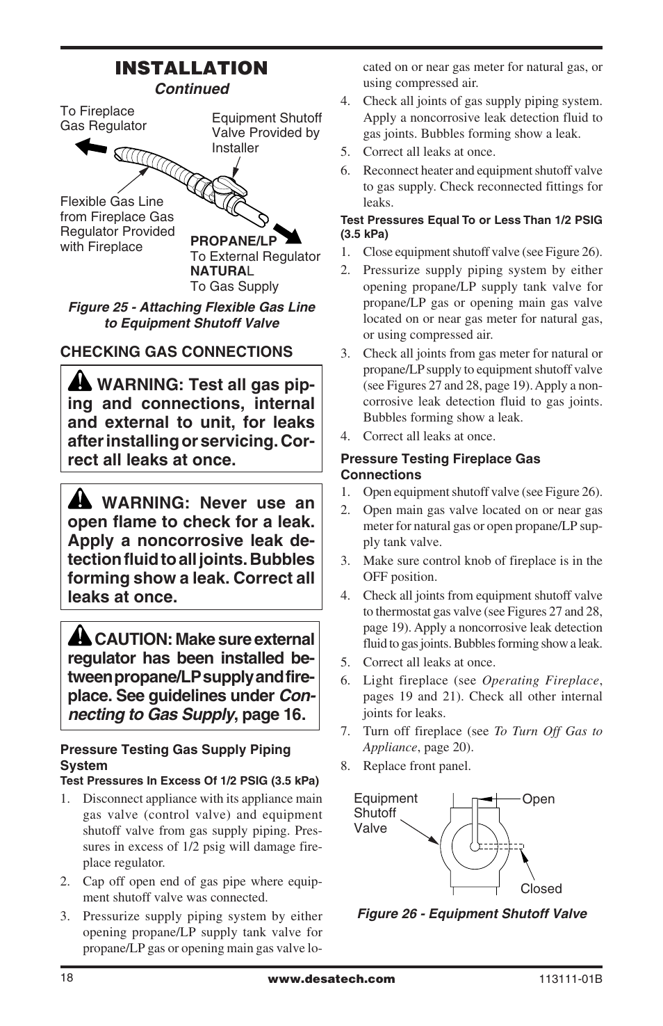 Installation | Desa VMH26TNC User Manual | Page 18 / 32