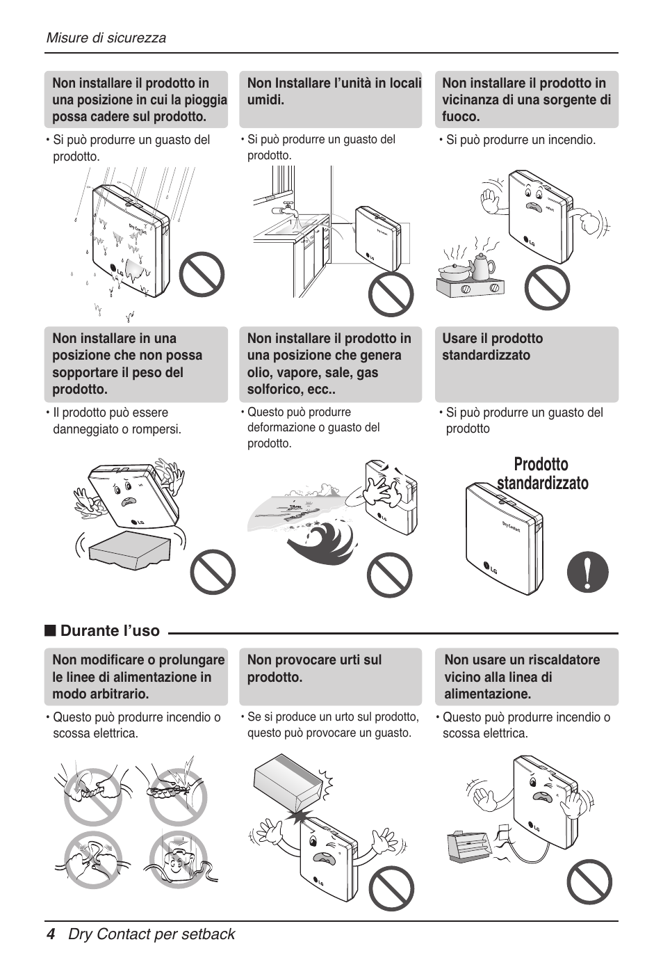 Prodotto standardizzato | LG Dry Contact Module - 2 Contact Points 5V & 12V from Indoor PCB Installation User Manual | Page 20 / 128