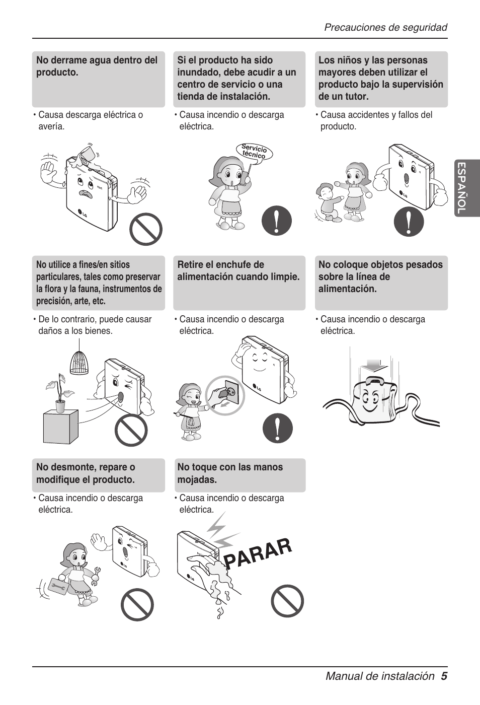 Par ar | LG Dry Contact Module - 2 Contact Points 5V & 12V from Indoor PCB Installation User Manual | Page 37 / 128