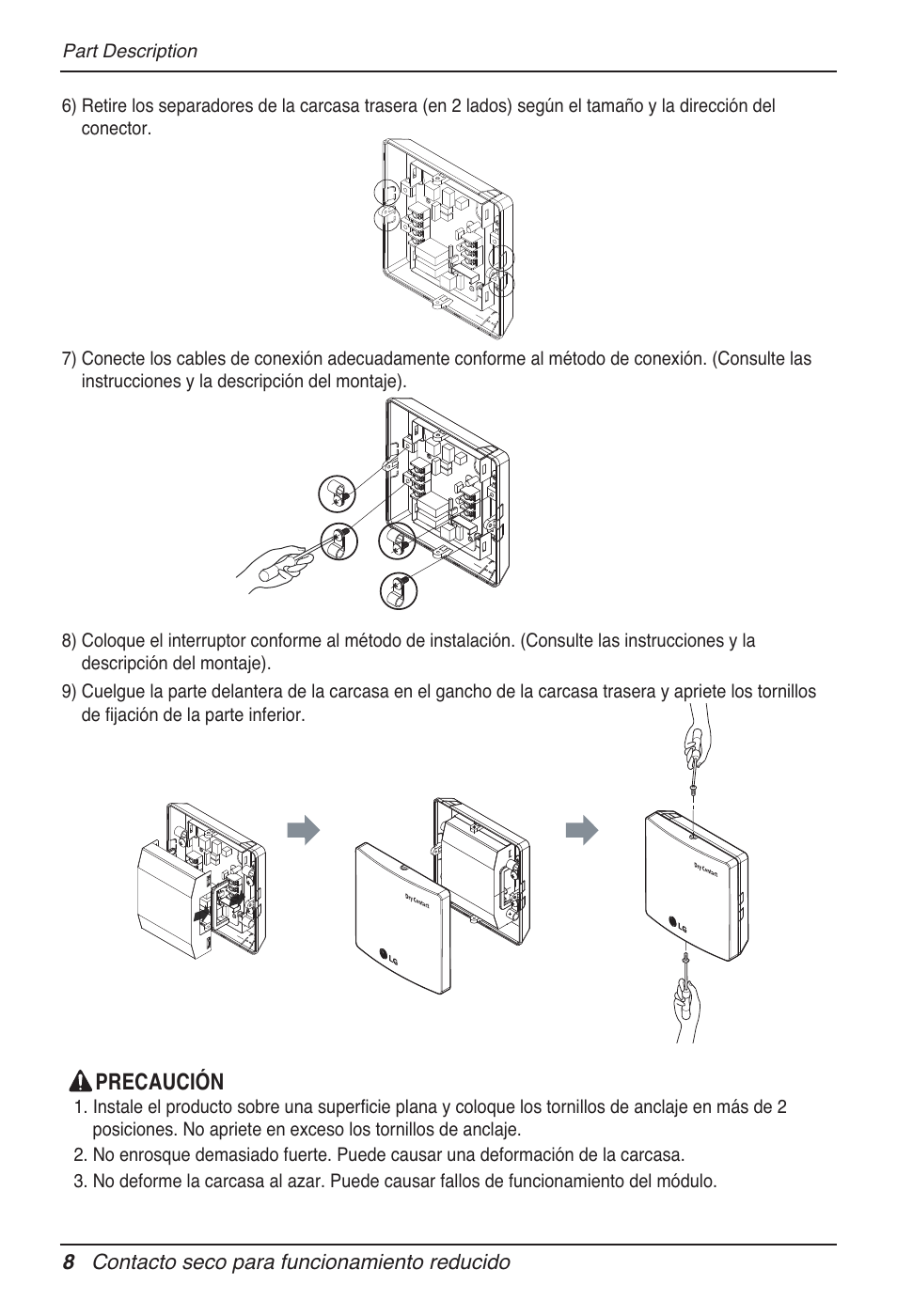 LG Dry Contact Module - 2 Contact Points 5V & 12V from Indoor PCB Installation User Manual | Page 40 / 128