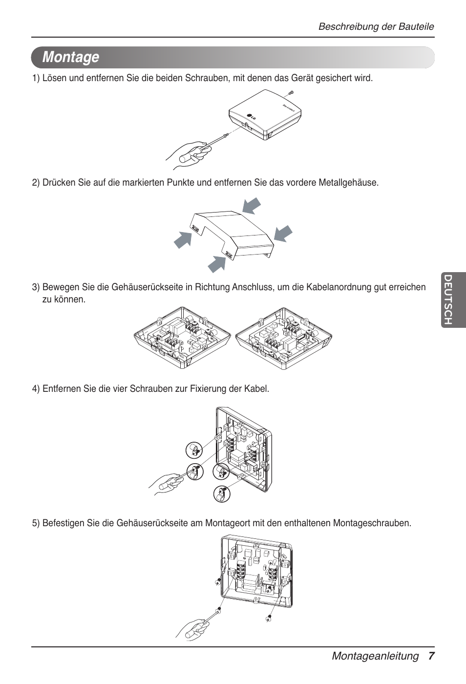 Montage | LG Dry Contact Module - 2 Contact Points 5V & 12V from Indoor PCB Installation User Manual | Page 71 / 128