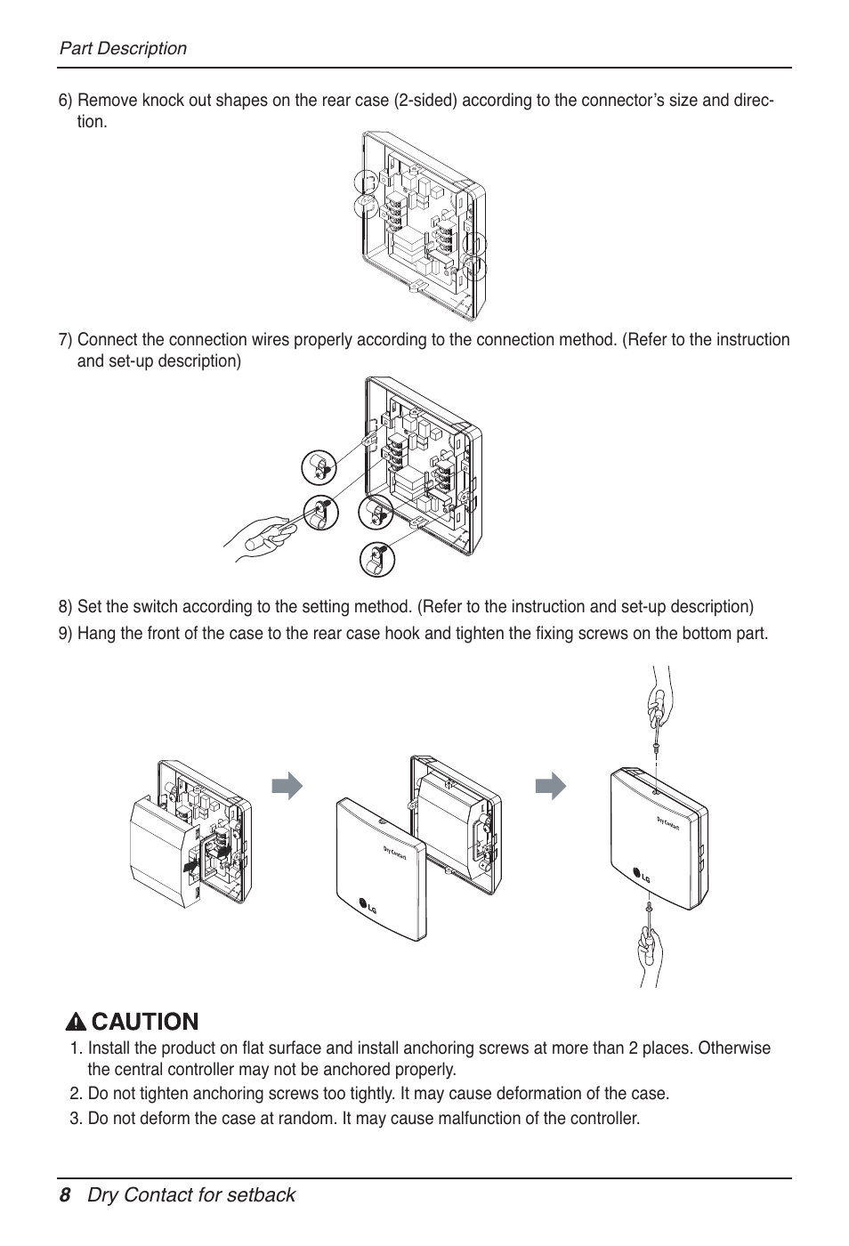 LG Dry Contact Module - 2 Contact Points 5V & 12V from Indoor PCB Installation User Manual | Page 8 / 128