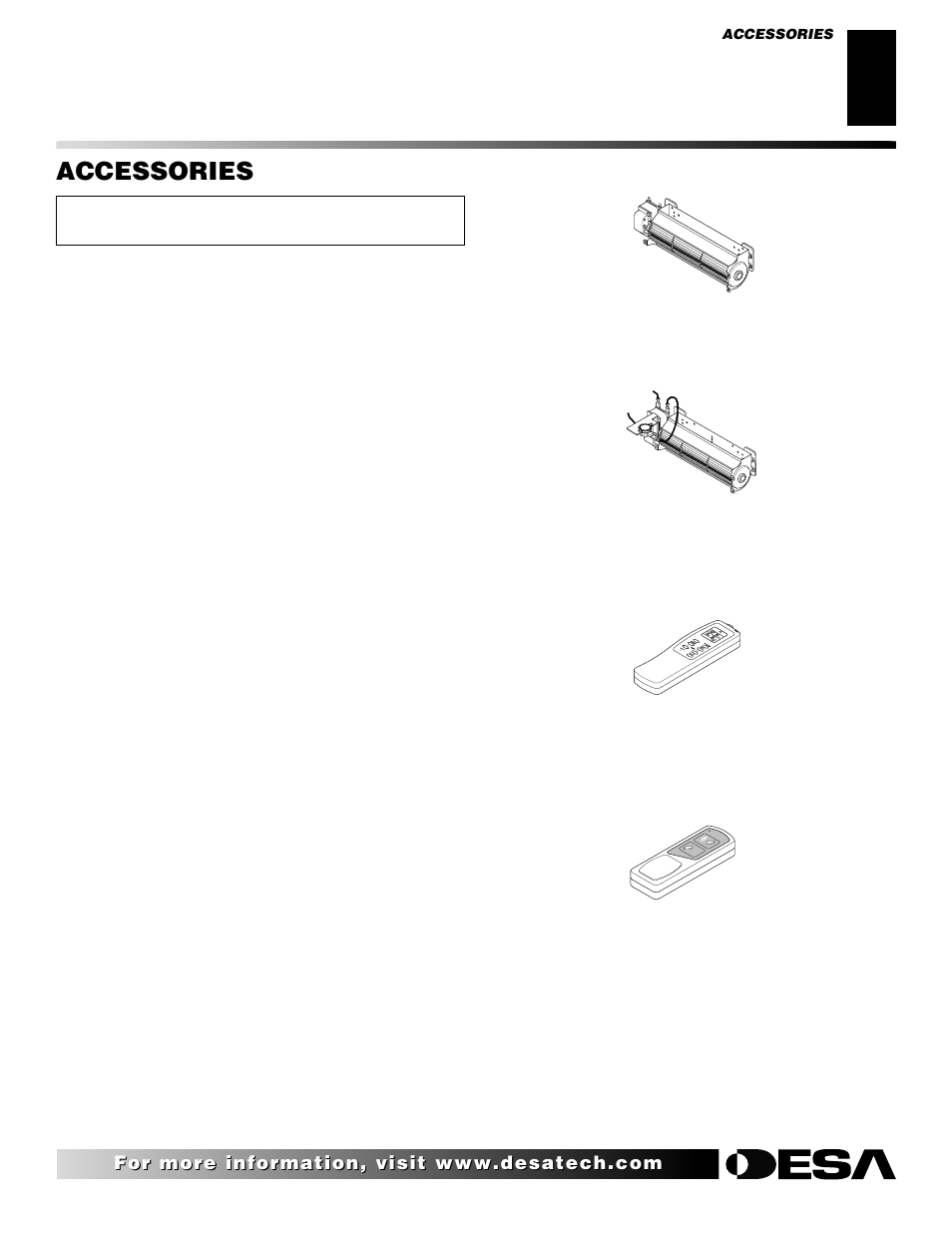 Accessories | Desa CTDV36NRA User Manual | Page 37 / 38