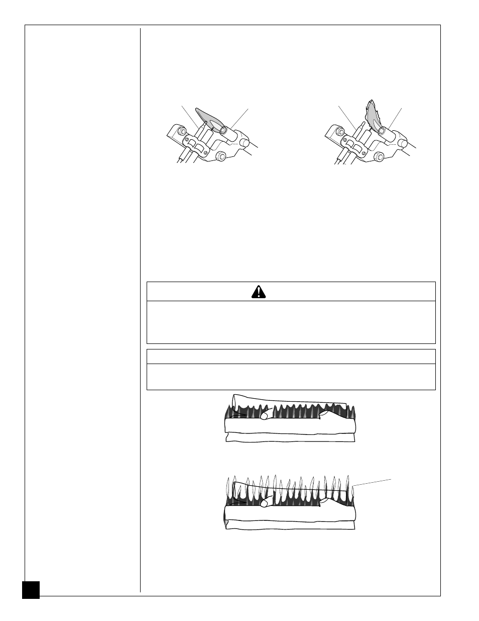 Inspecting burners, Warning, Notice | Desa PROPANE GAS LOG HEATER User Manual | Page 24 / 36
