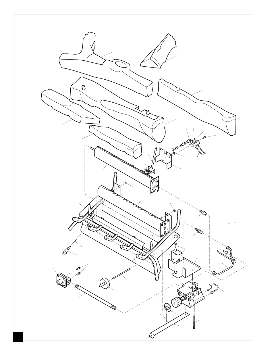 Illustrated parts breakdown | Desa PROPANE GAS LOG HEATER User Manual | Page 32 / 36