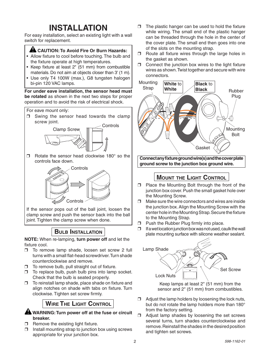 Installation | Desa DUALBRITE SH-5597 User Manual | Page 2 / 8