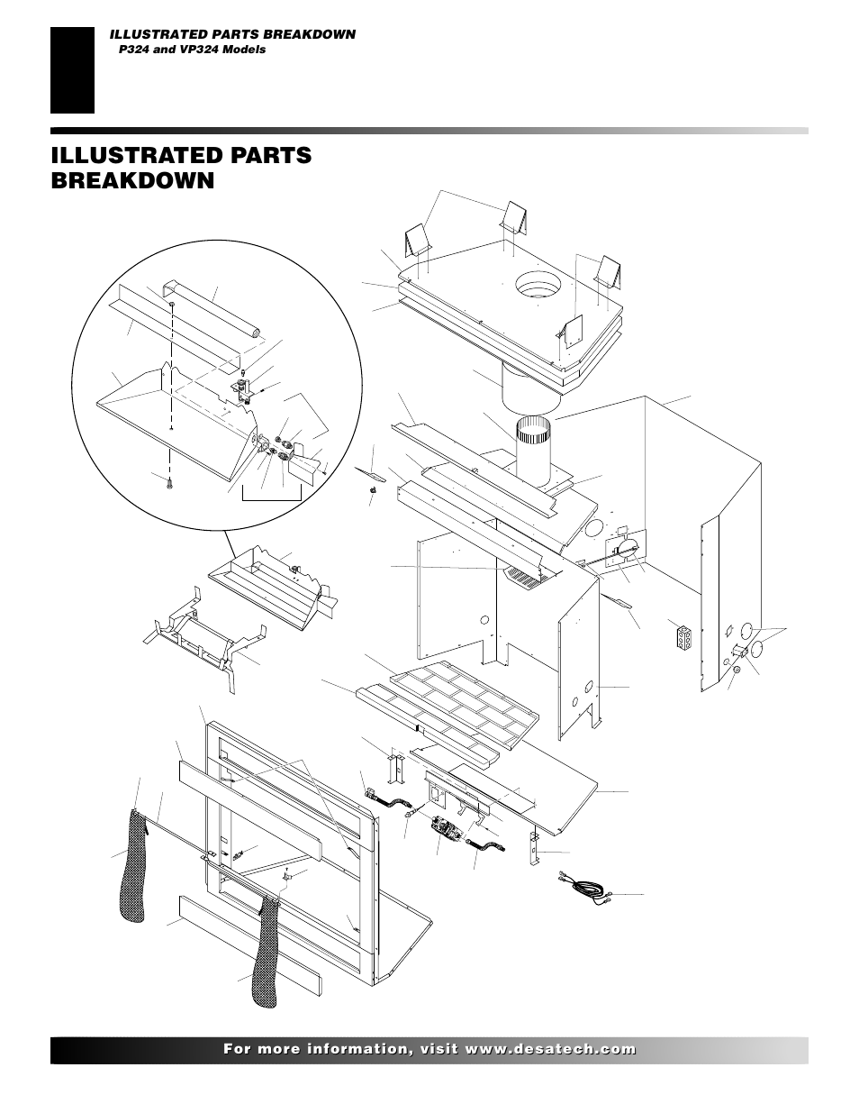 Illustrated parts breakdown | Desa VP324 User Manual | Page 22 / 30