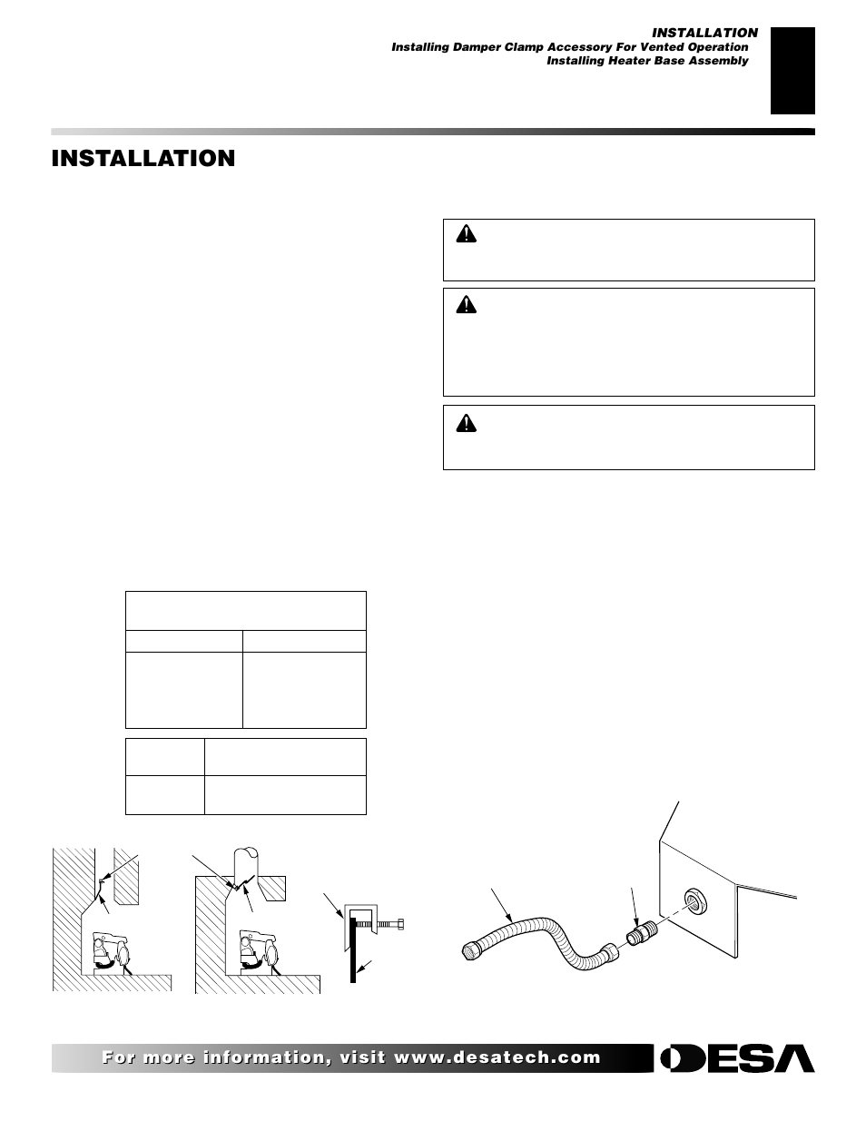 Installation, Continued | Desa CTB3924PR User Manual | Page 11 / 38
