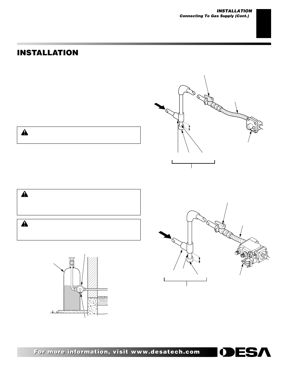 Installation, Continued | Desa CTB3924PR User Manual | Page 13 / 38