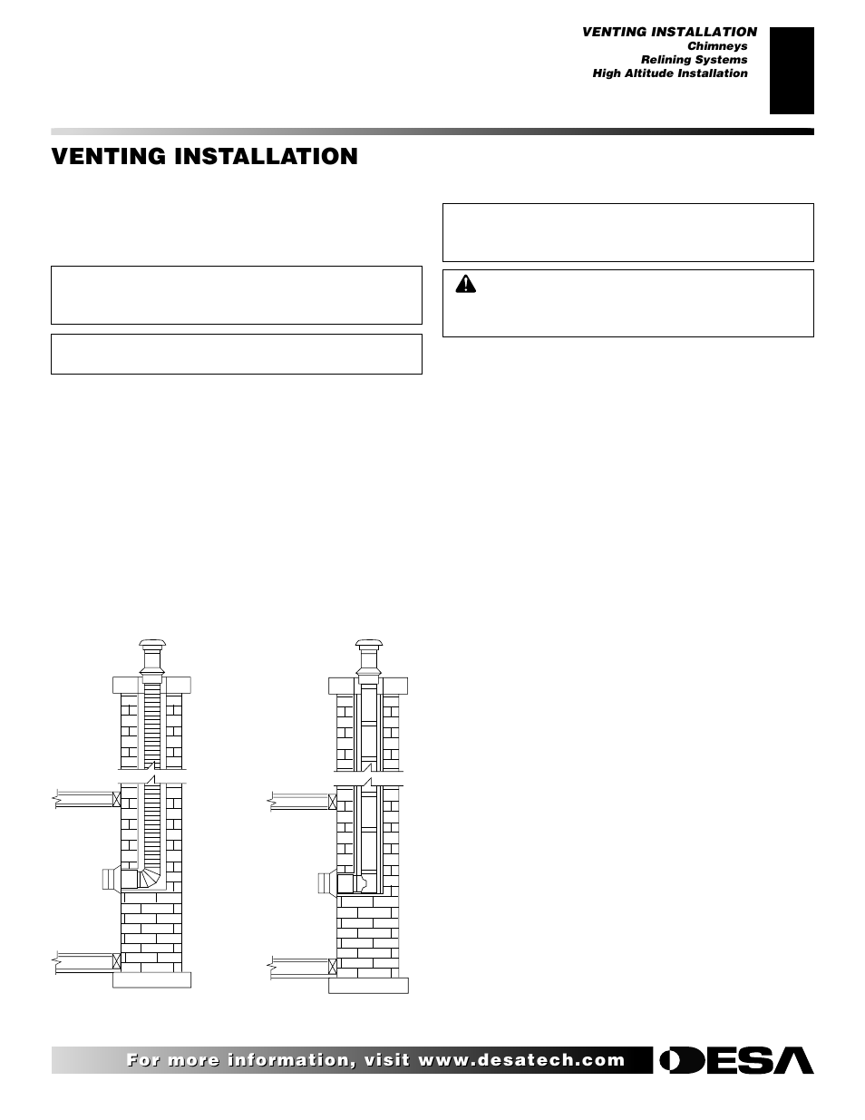 Venting installation, Continued | Desa SBVBN(D) User Manual | Page 11 / 36