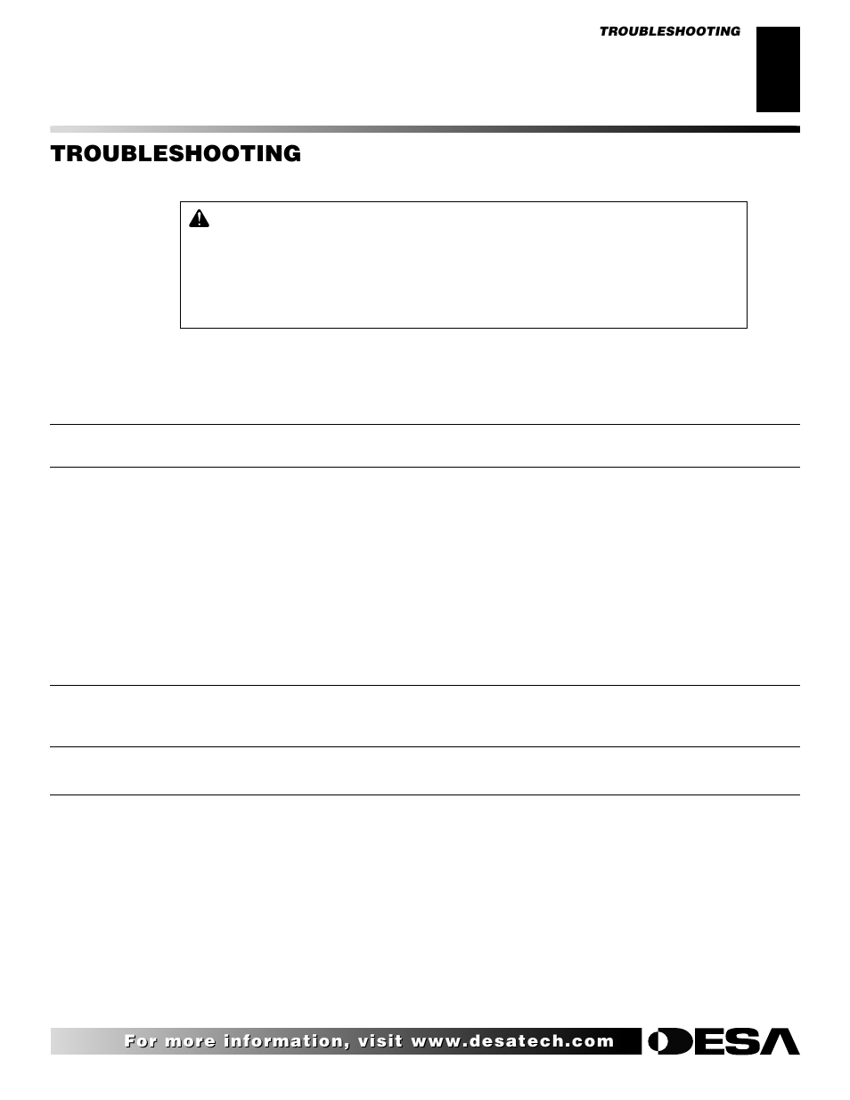 Troubleshooting, Continued | Desa SBVBN(D) User Manual | Page 25 / 36