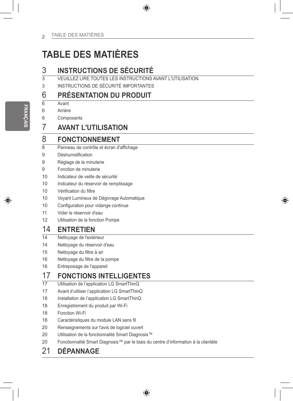 LG 50 Pint Smart Dehumidifier  Owner's Manual User Manual | Page 55 / 79