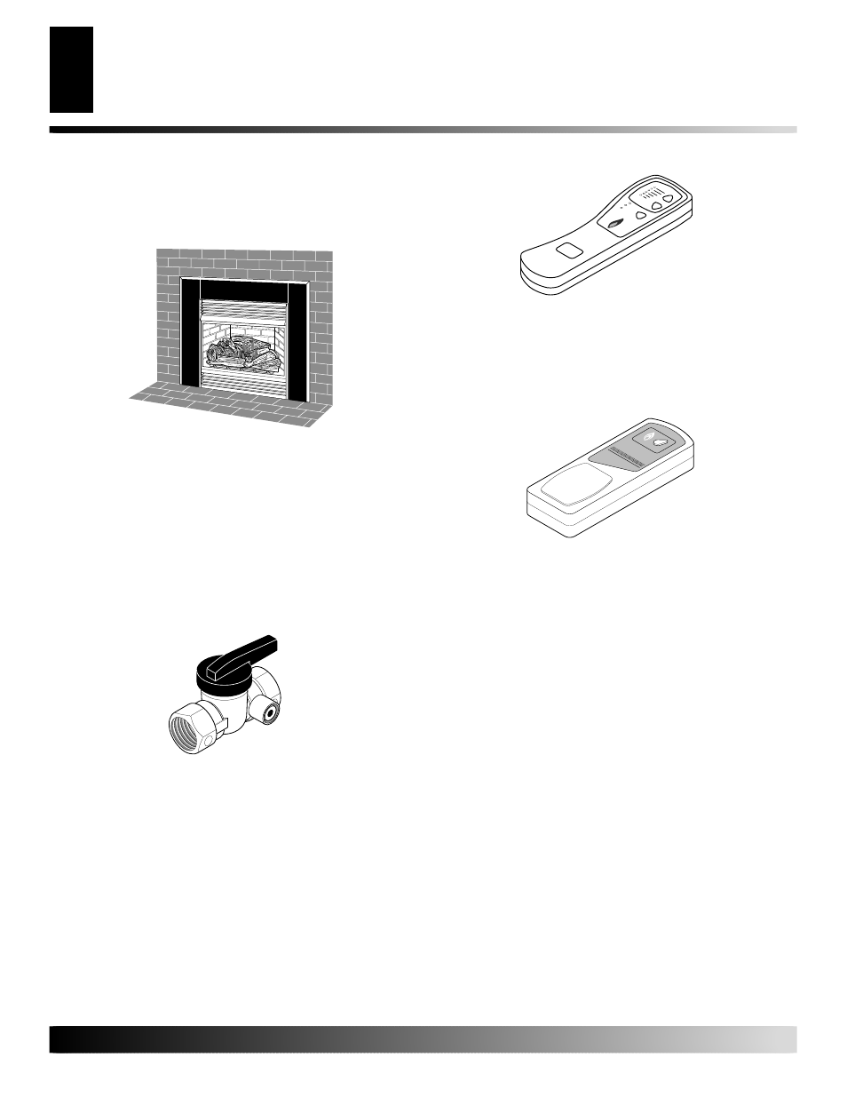 Accessories, Wall-mount thermostat switch - gwmt1, Wall-mount on/off switch - gwms2 | Cleaning kit - cck, Equipment shutoff valve - ga5010, Firebox brick liner g8010 series (not shown), Duplex outlet kit ga3555 (not shown), Not shown) | Desa VI33PRA User Manual | Page 30 / 32