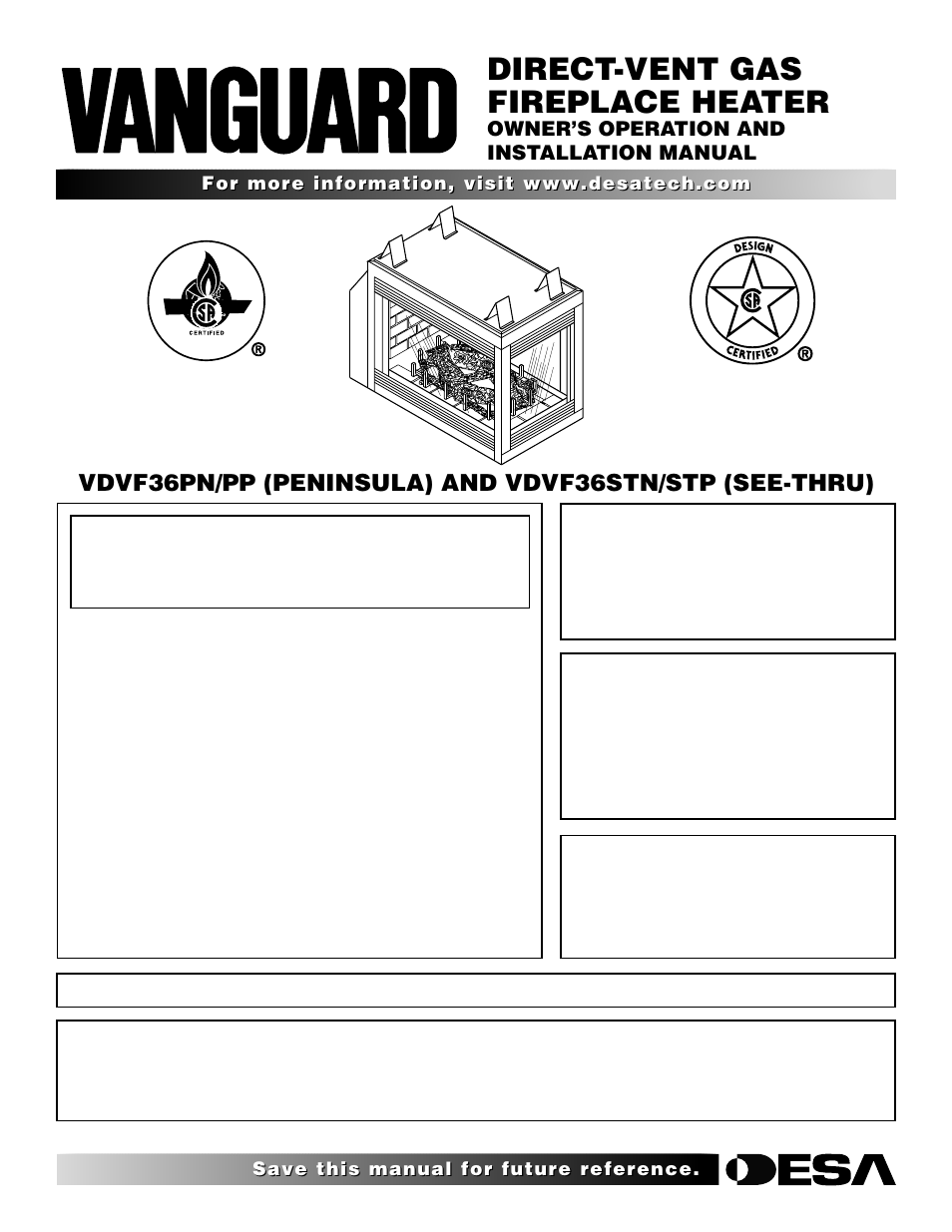 Desa VDVF36PN/PP User Manual | 34 pages