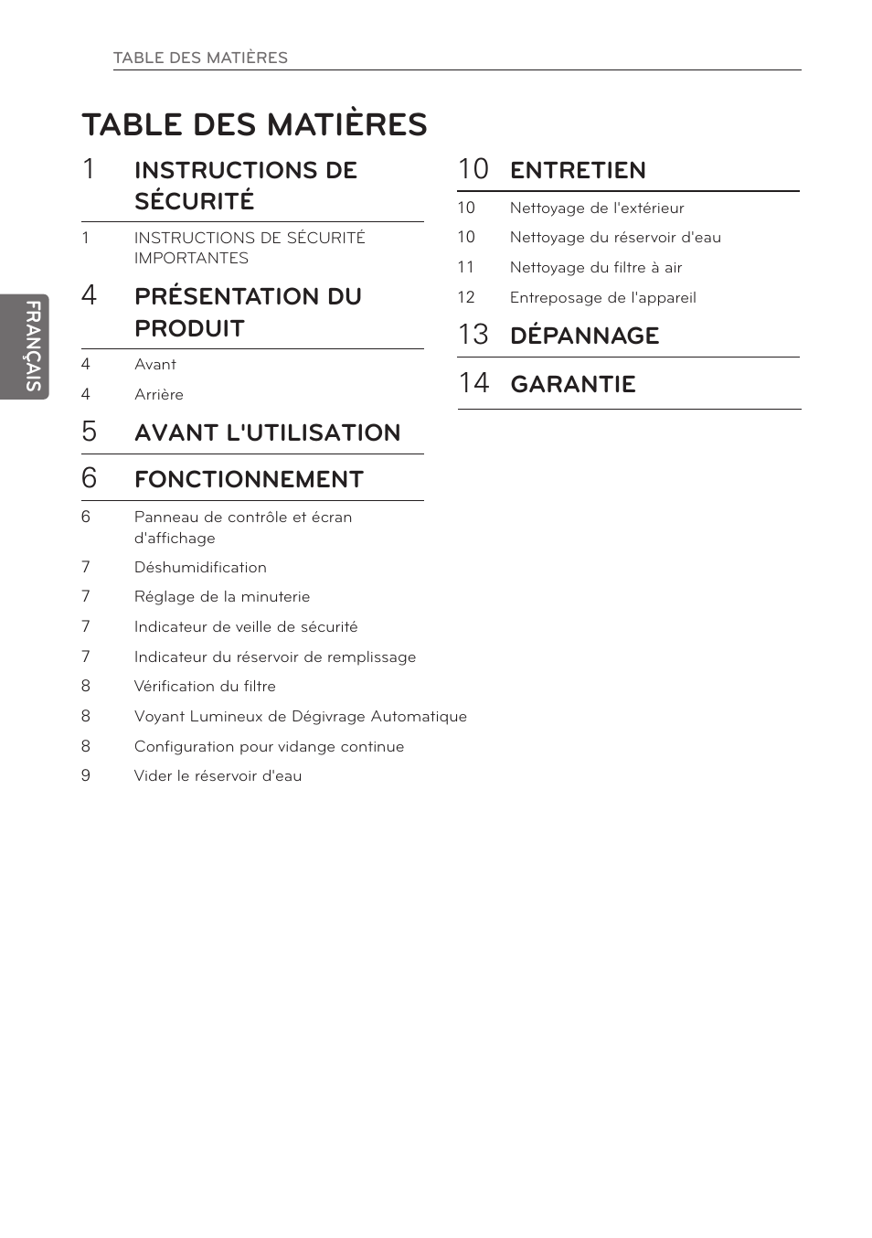 LG 50 Pint Dehumidifier  Owner Manual User Manual | Page 40 / 57