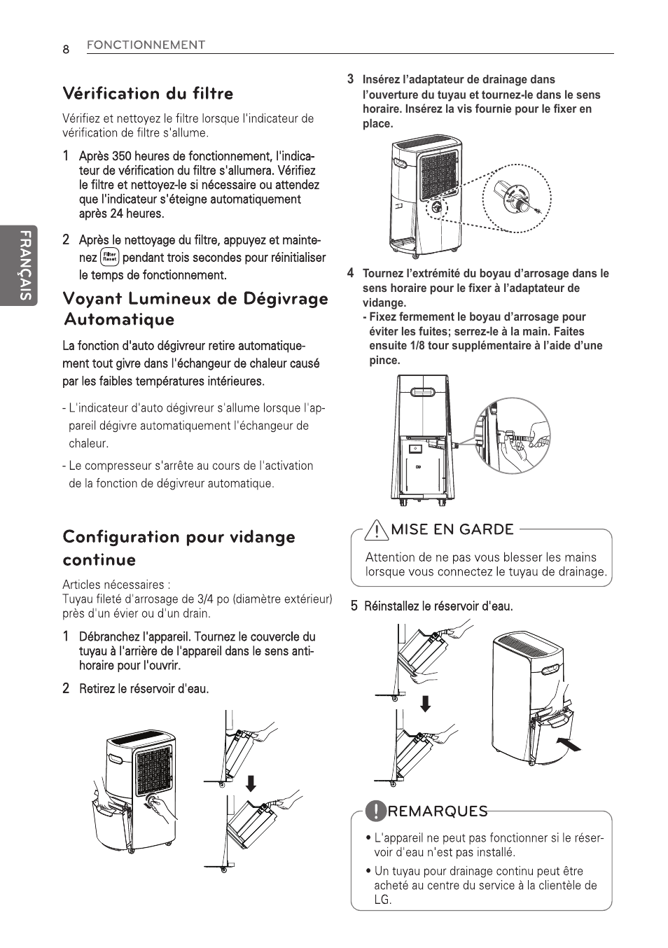 LG 50 Pint Dehumidifier  Owner Manual User Manual | Page 48 / 57