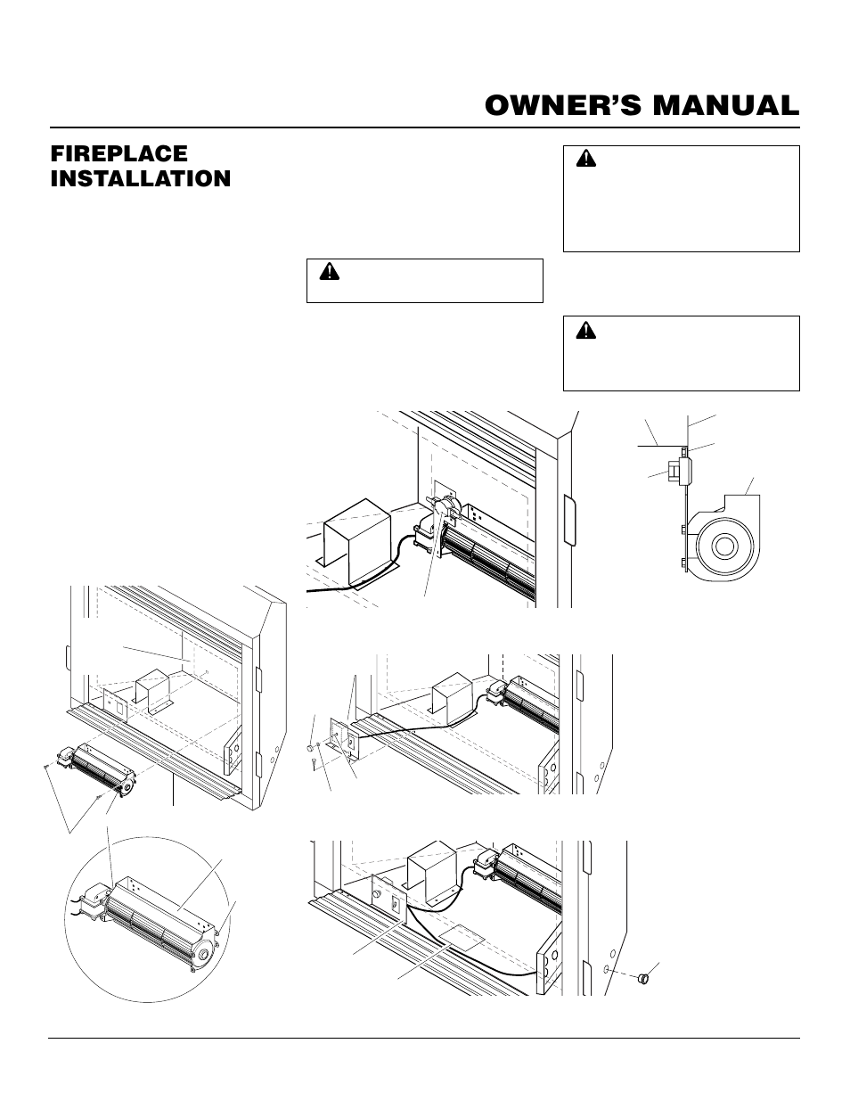 Owner’s manual, Fireplace installation, Continued | Desa CHDV37N/P User Manual | Page 17 / 38