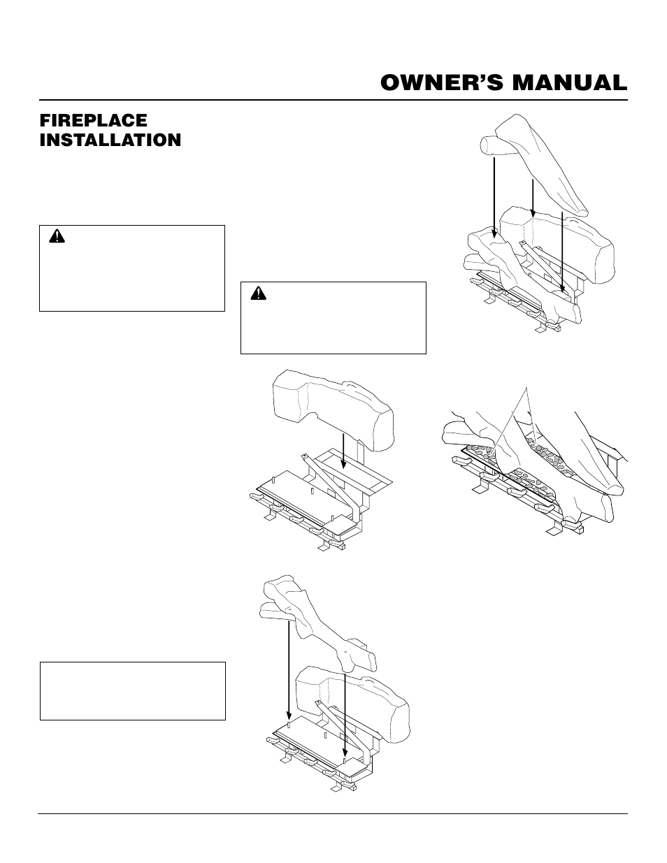 Owner’s manual, Fireplace installation, Continued | Desa CHDV37N/P User Manual | Page 23 / 38