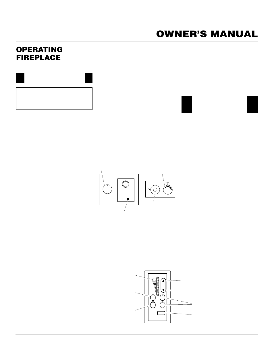 Owner’s manual, Operating fireplace, Continued | Operating optional blower accessory, Hand-held remote operation | Desa CHDV37N/P User Manual | Page 25 / 38