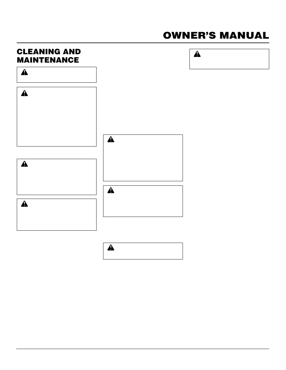 Owner’s manual, Cleaning and maintenance | Desa CHDV37N/P User Manual | Page 27 / 38