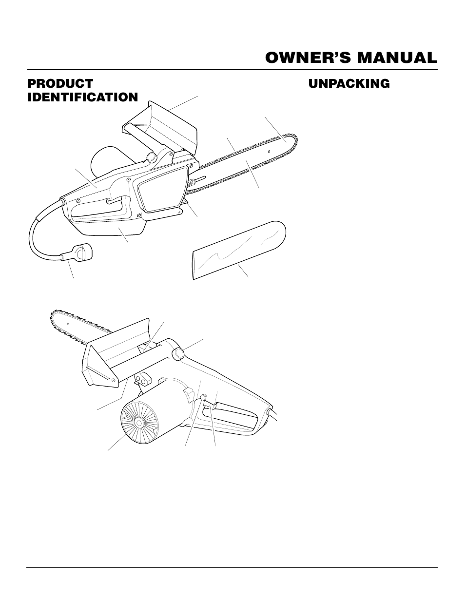Owner’s manual, Product identification unpacking | Desa LNT-2 076728K User Manual | Page 5 / 20