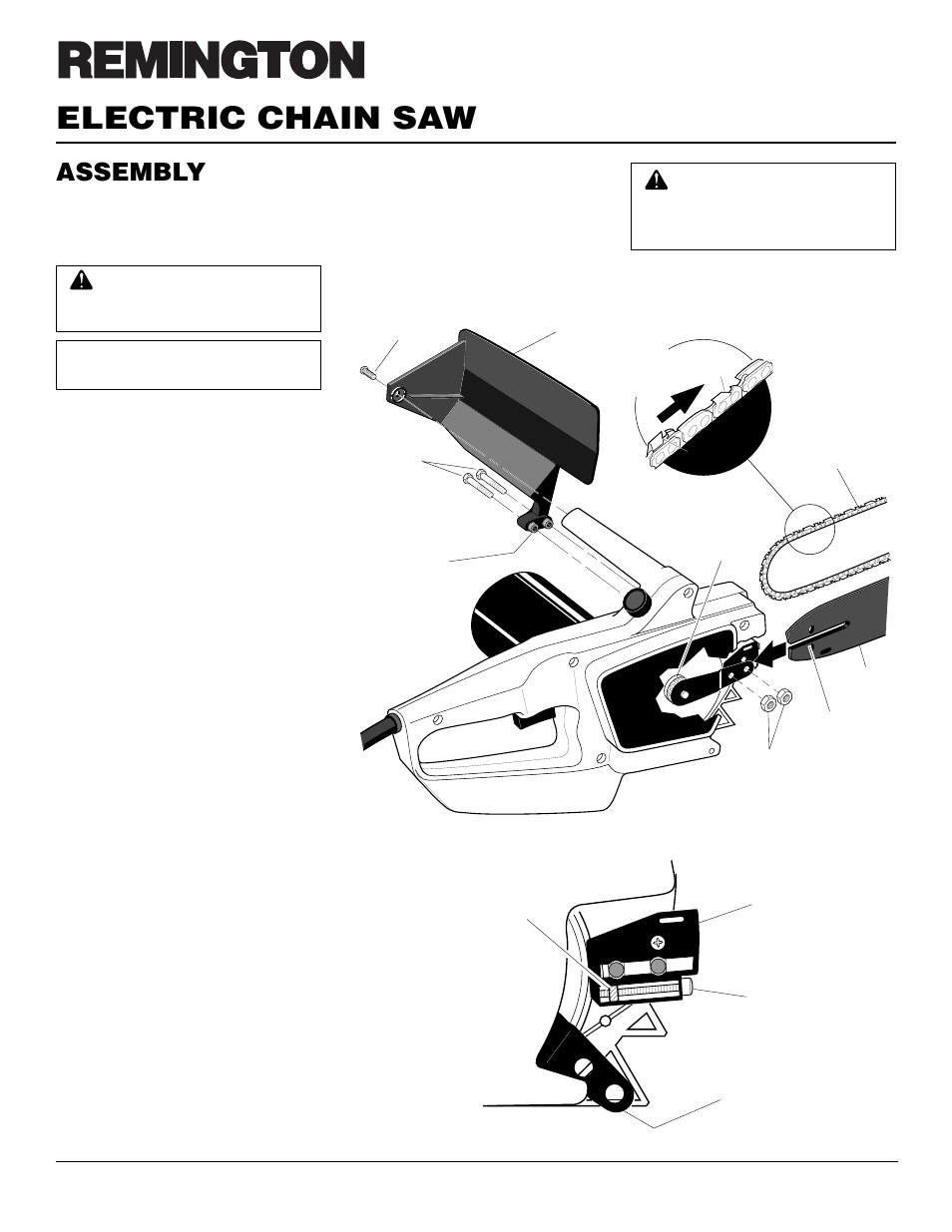 Electric chain saw, Assembly | Desa LNT-2 076728K User Manual | Page 6 / 20