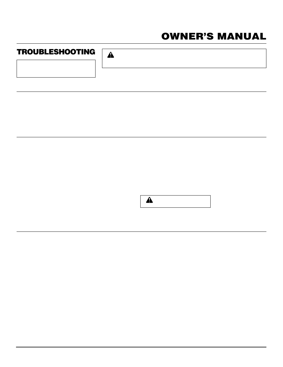 Owner’s manual, Troubleshooting | Desa RM200T User Manual | Page 7 / 16