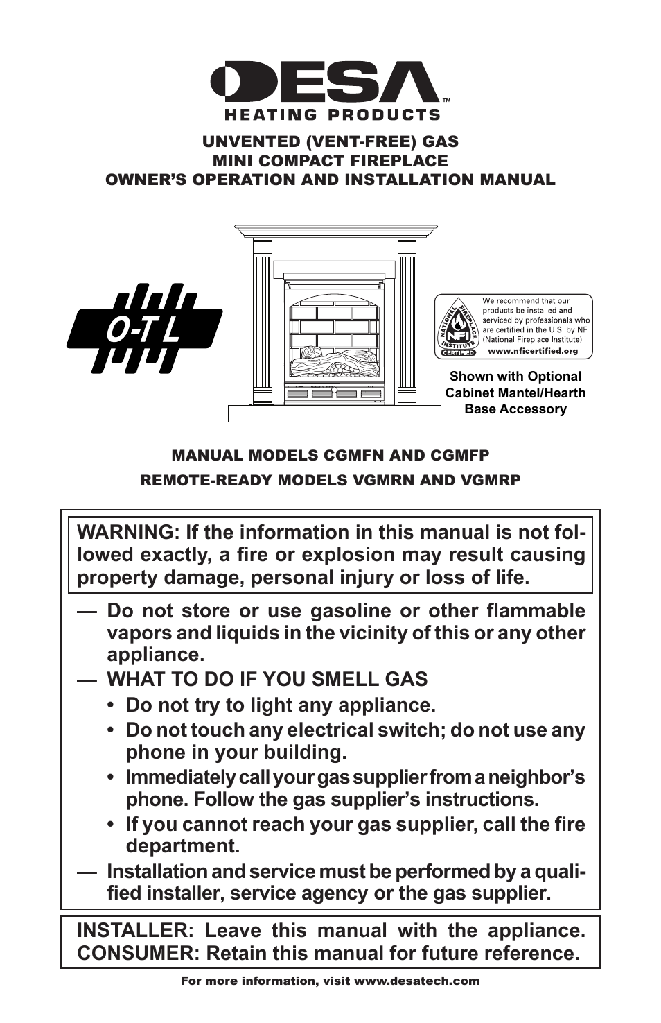 Desa CGMFP User Manual | 36 pages