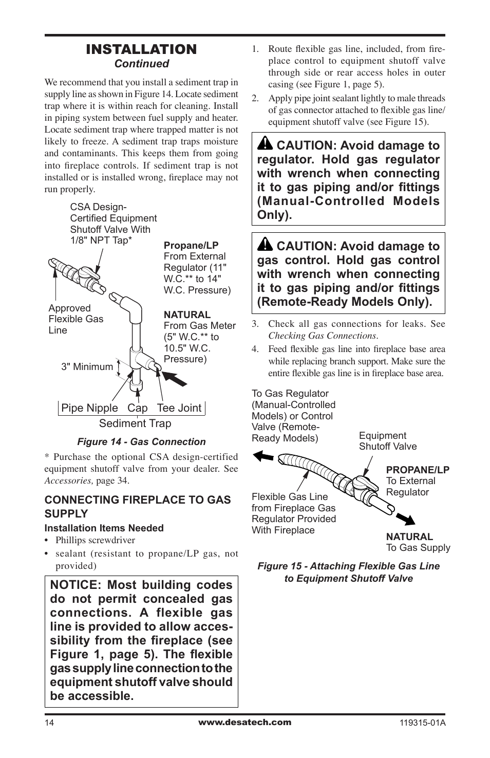 Installation | Desa CGMFP User Manual | Page 14 / 36