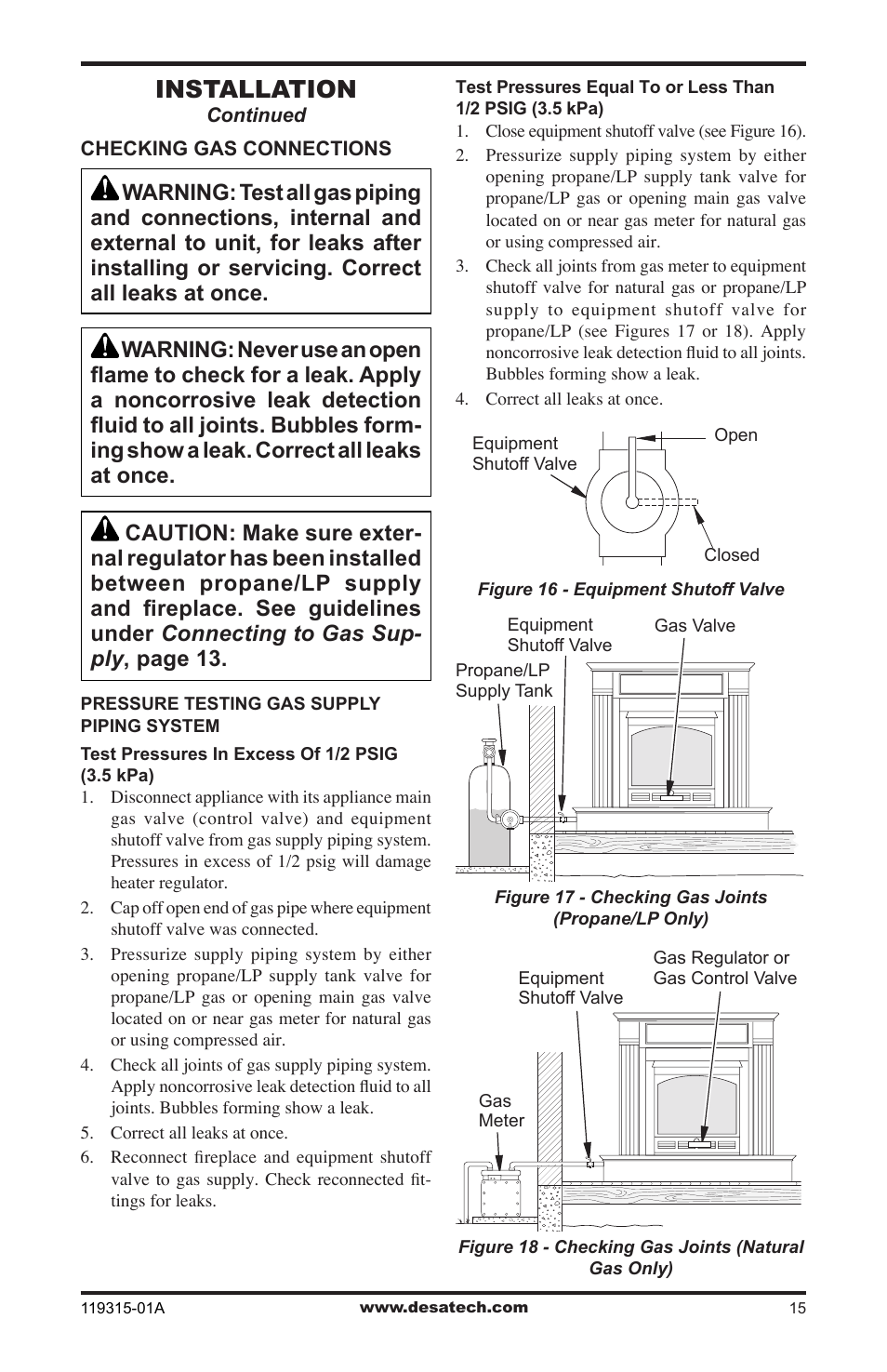 Installation | Desa CGMFP User Manual | Page 15 / 36