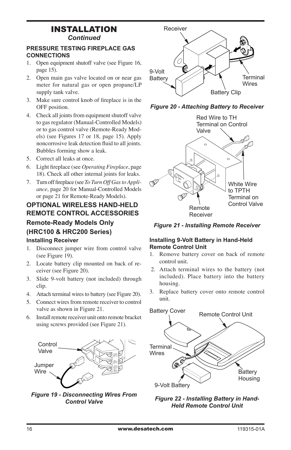 Installation | Desa CGMFP User Manual | Page 16 / 36