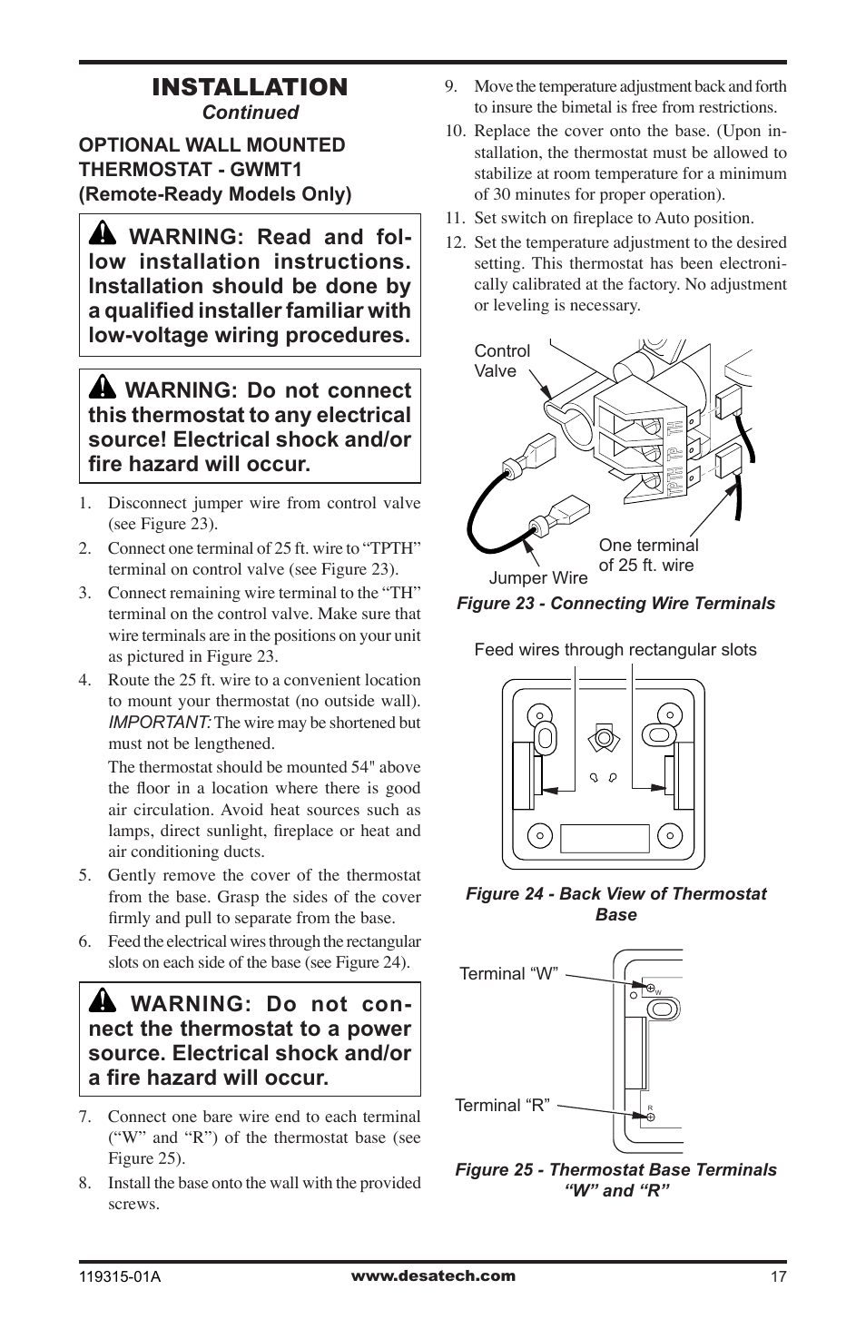 Installation | Desa CGMFP User Manual | Page 17 / 36