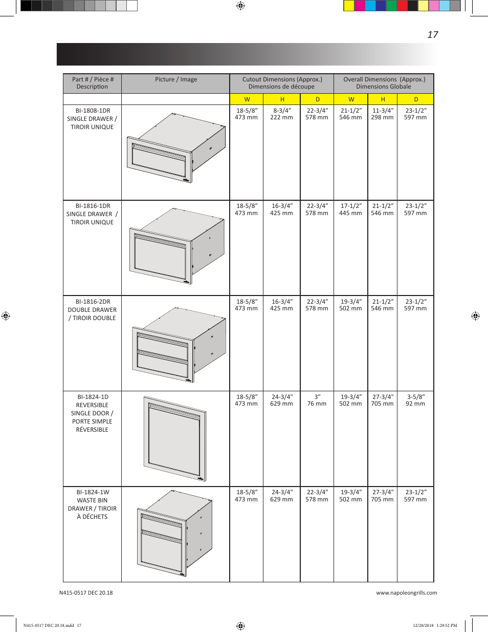 Napoleon Multi-Functional Beverage Center  Owner's Guide User Manual | Page 17 / 52