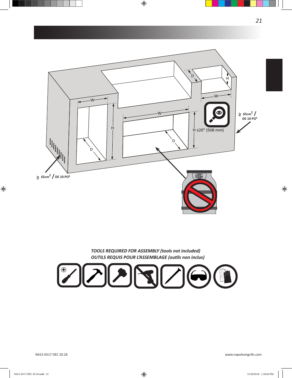 Napoleon Multi-Functional Beverage Center  Owner's Guide User Manual | Page 21 / 52